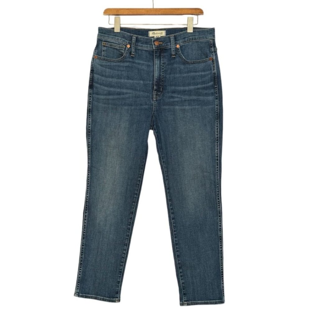 Madewell Stovepipe in Auraria Wash High Rise Slim Leg Jeans Size 30